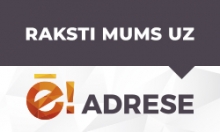 plakāts ar saiti uz e-adresi