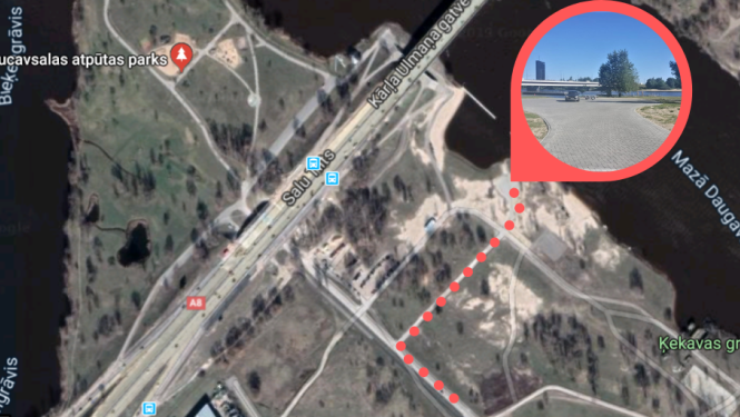 Karte, kurā norādīta preses konferences norises vieta