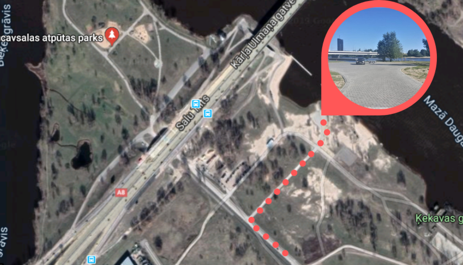 Karte, kurā norādīta preses konferences norises vieta