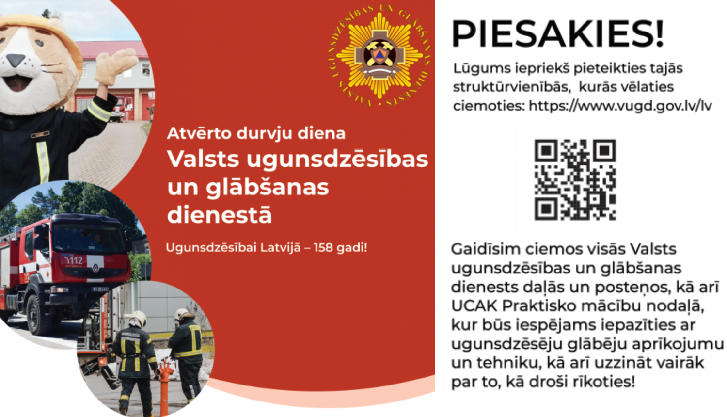 Atvērto durvju dienas VUGD 2023! Valsts ugunsdzēsības un glābšanas dienests Atvērto durvju dienas VUGD 2023! Valsts ugunsdzēsības un glābšanas dienests